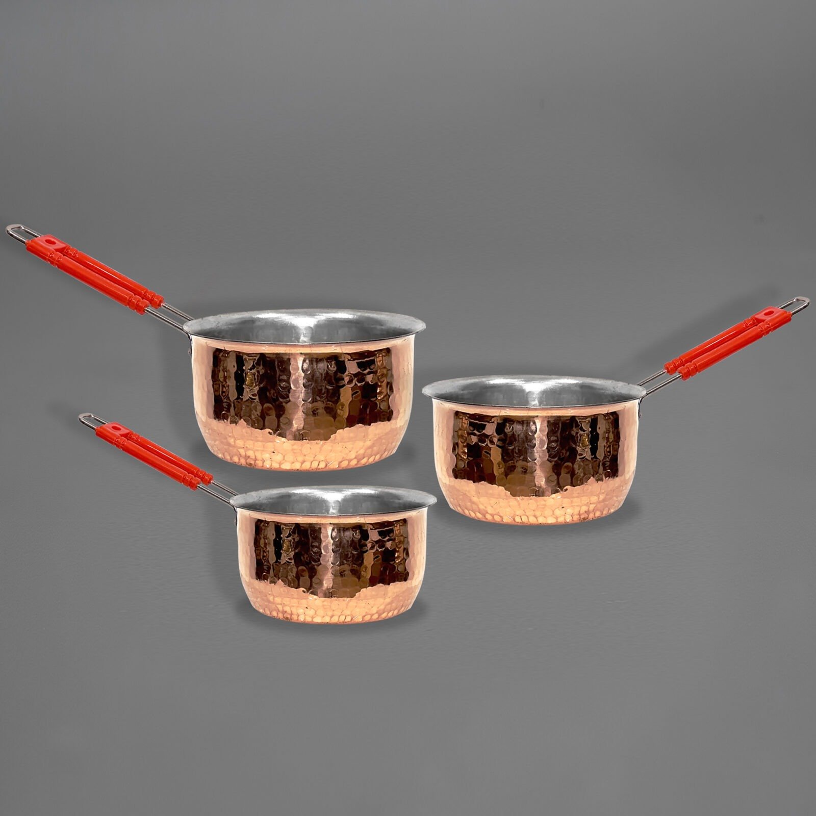 Copper Sauce Pan with heat resistant handle 2