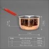 Copper Sauce Pan with heat resistant handle large