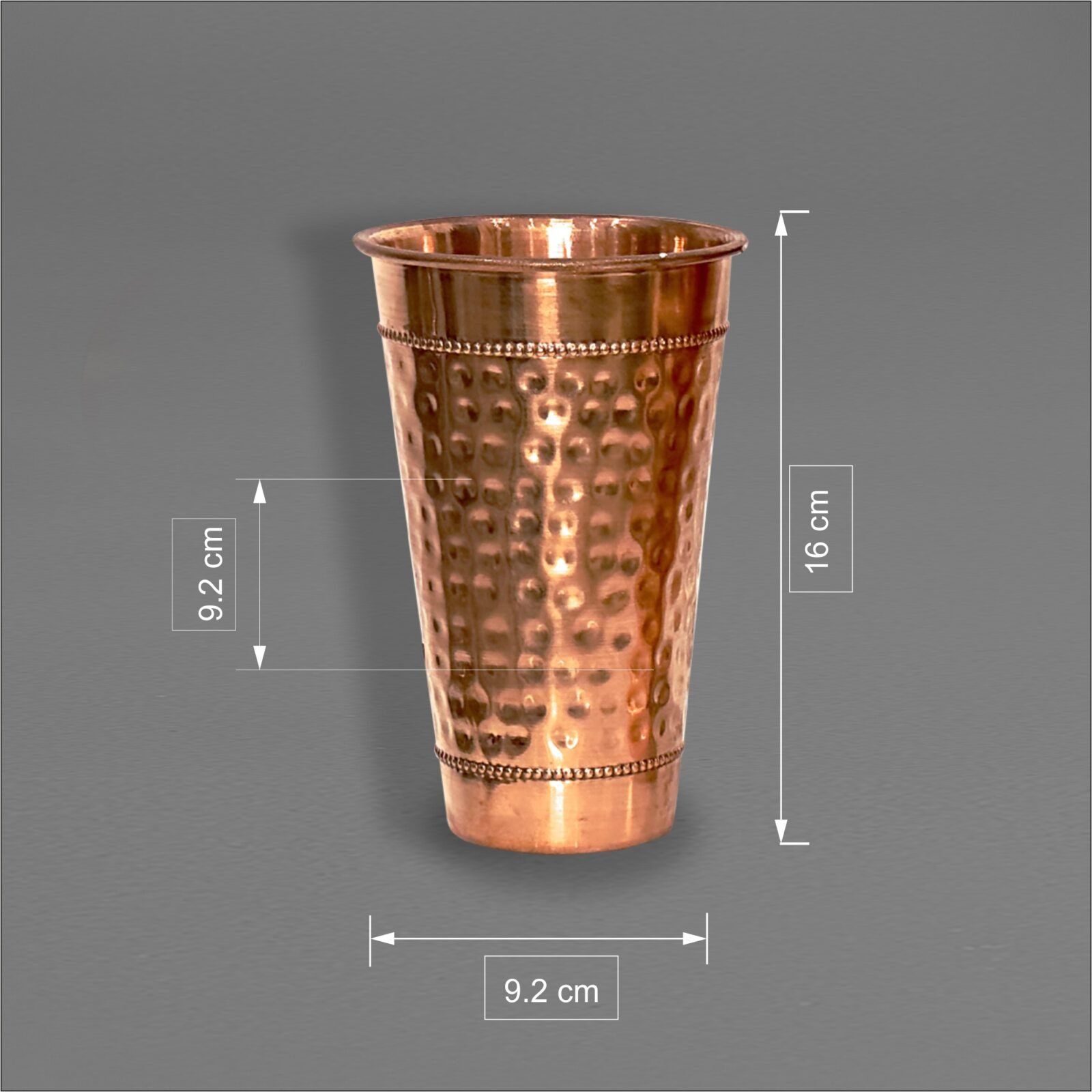 Hammered Pure Copper Classic Tumbler large