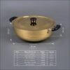 Handcrafted Brass Kadhai with LID large