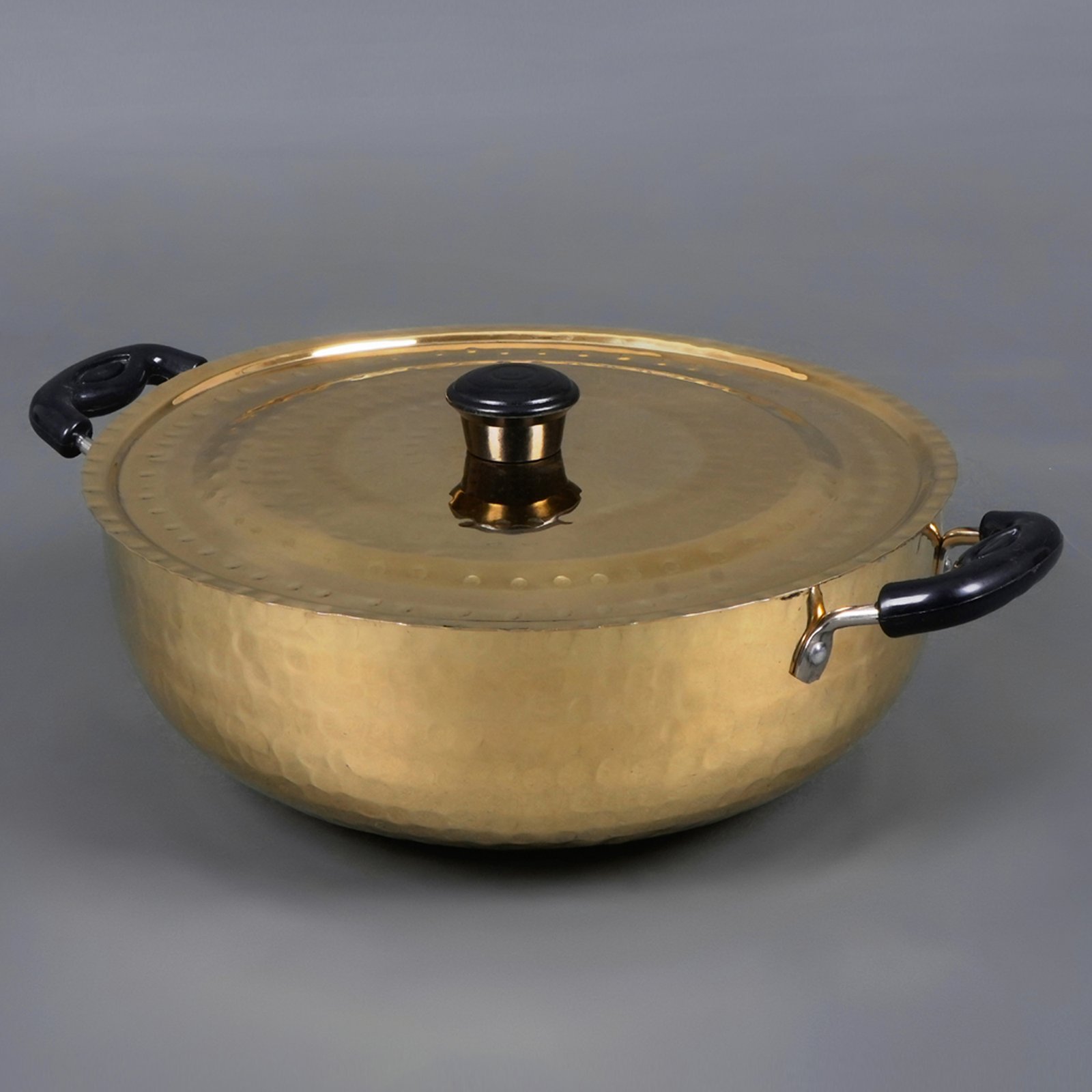 Handcrafted Brass Kadhai with lid 1 Handcrafted Brass Kadhai with lid 1