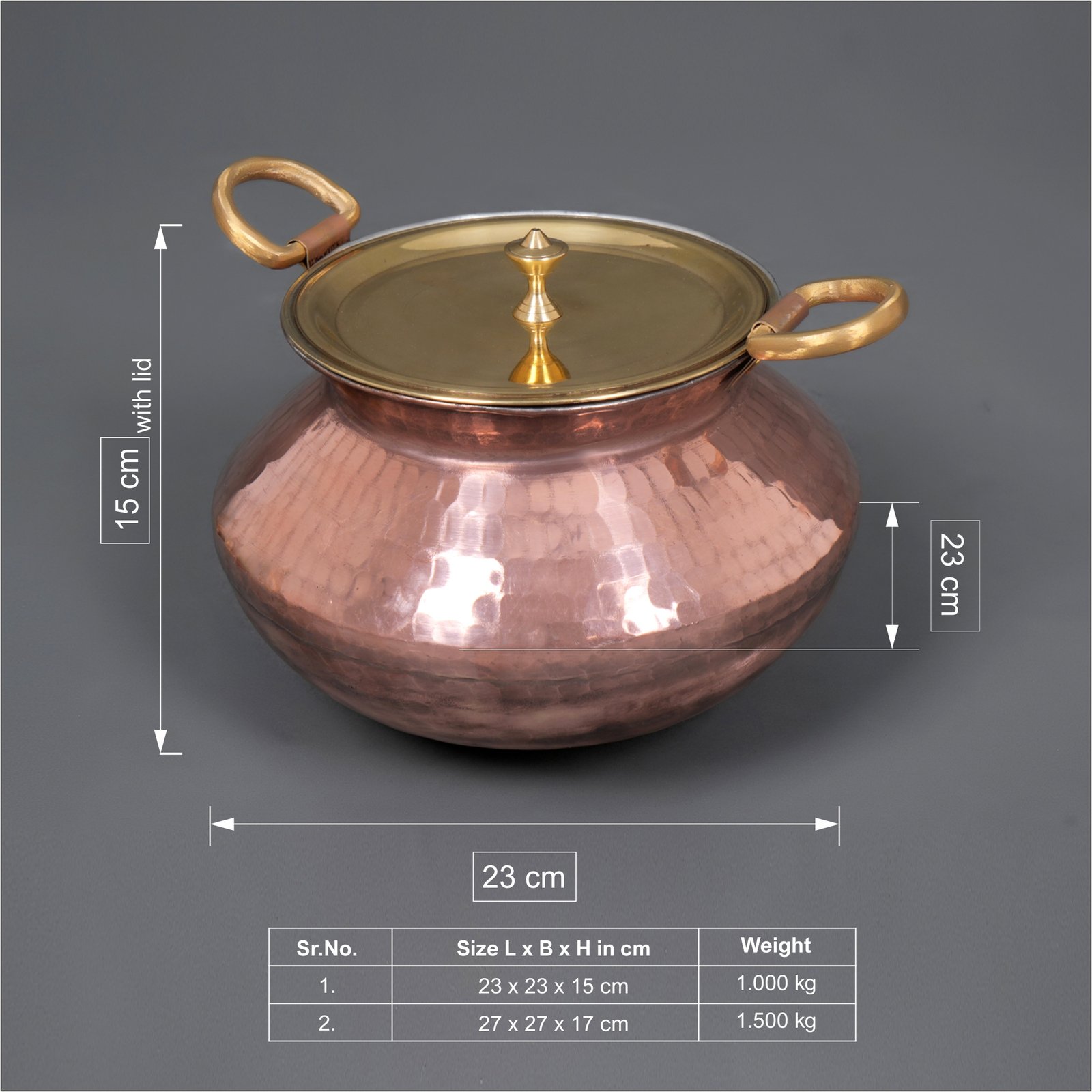 Handcrafted Vintage Copper Pot (Patili) large