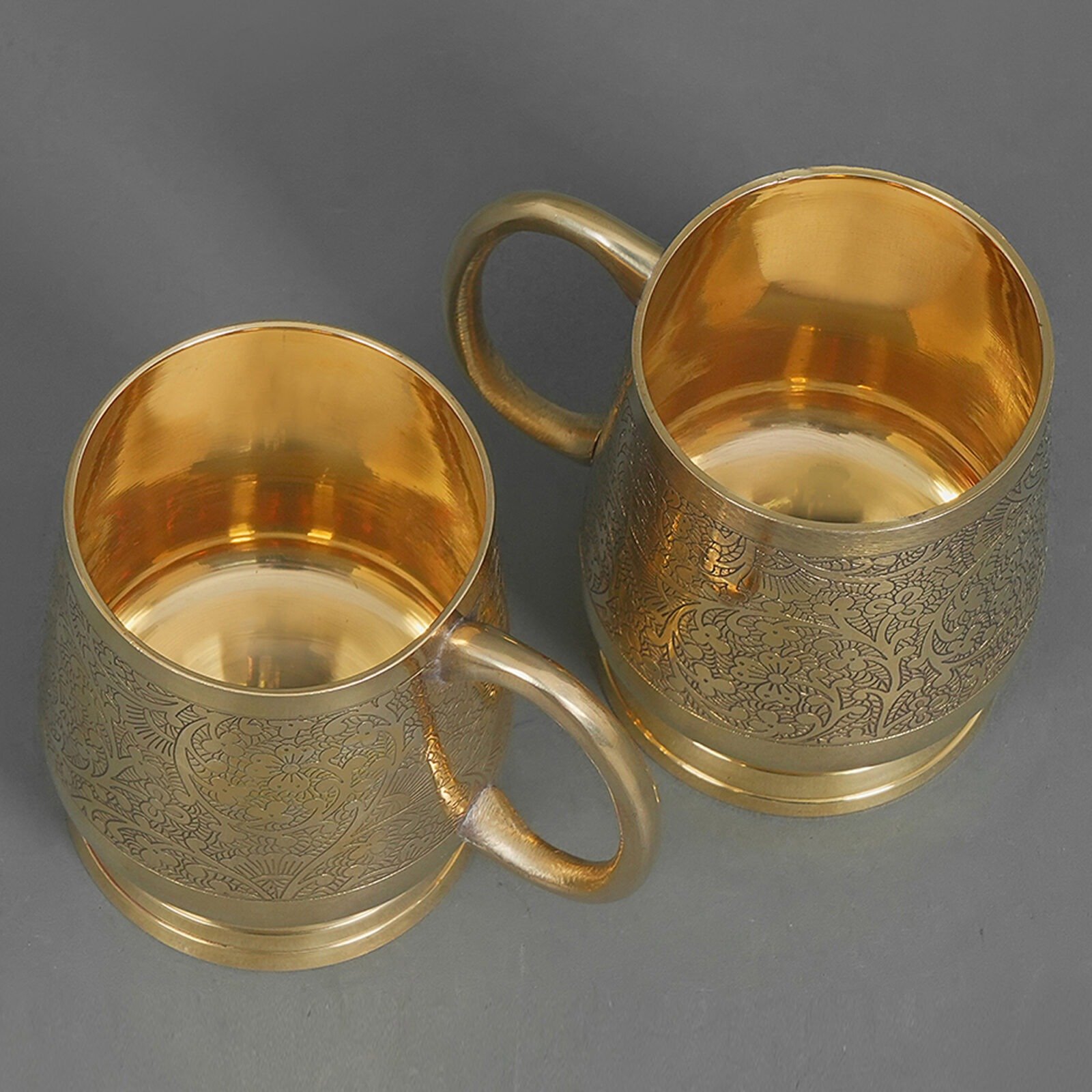 Brass Engraved Mule Mug (Set of 2) 2