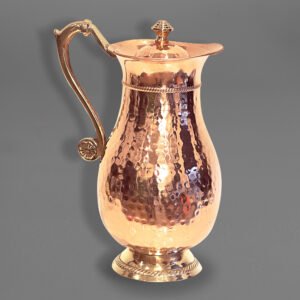 Heritage Copper Pitcher with lid (Hammered Jug)(Small)