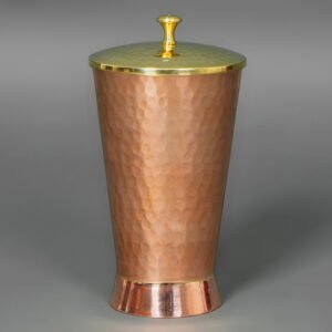 Rose-Gold Copper tumbler with brass lid 1