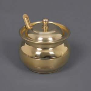 Brass Ghee (Clarified butter) pot with Spoon 1