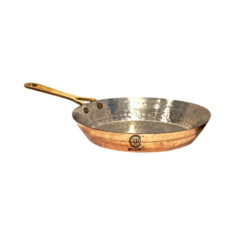 Copper Fry Pan with Brass handle