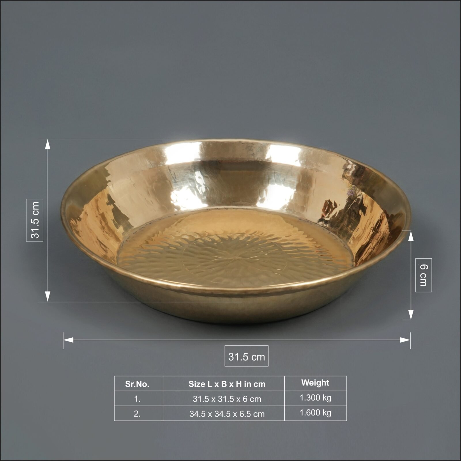 Heritage Brass PARAT (Dough Kneading Plate) large