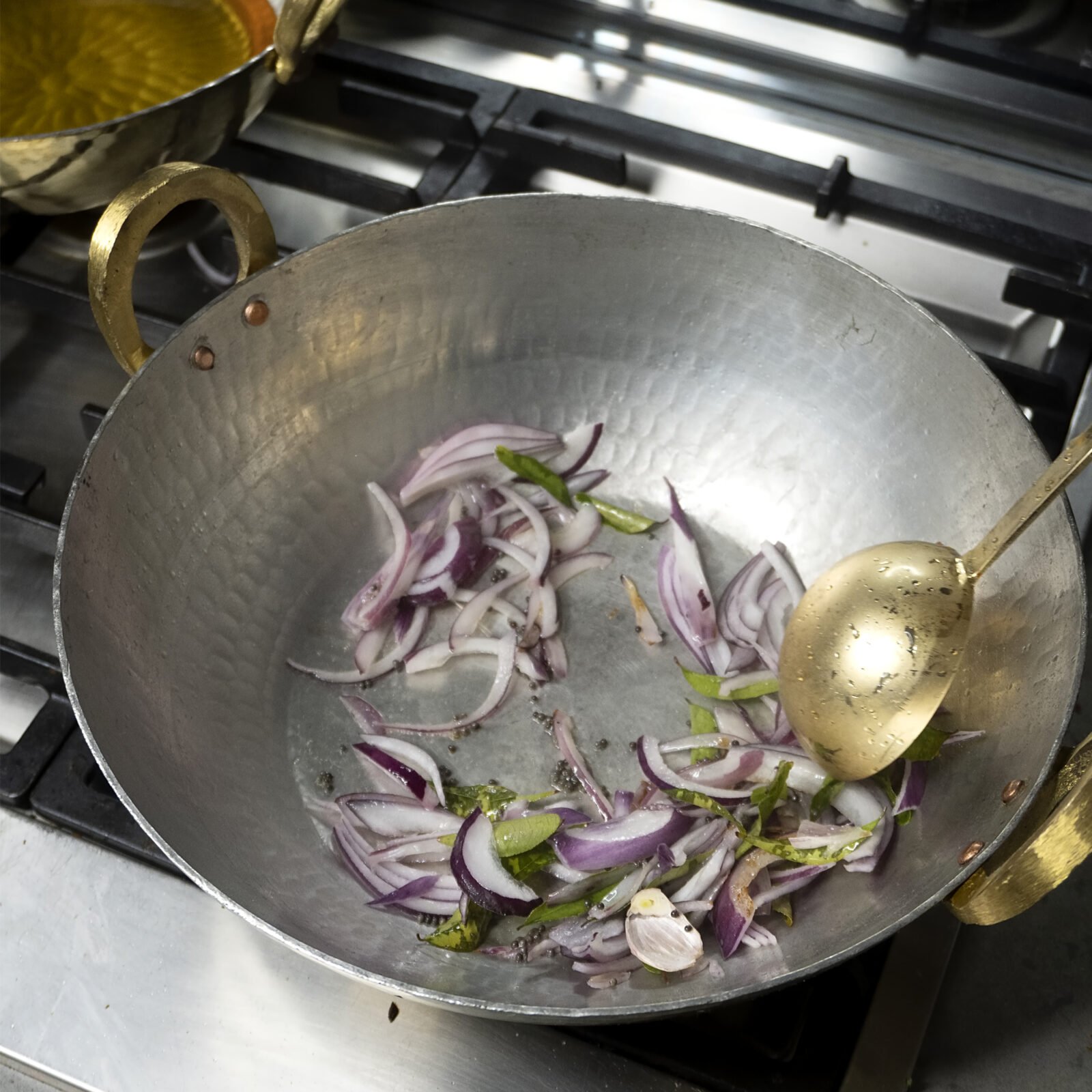 Premium Handmade Brass Kadhai with Lid