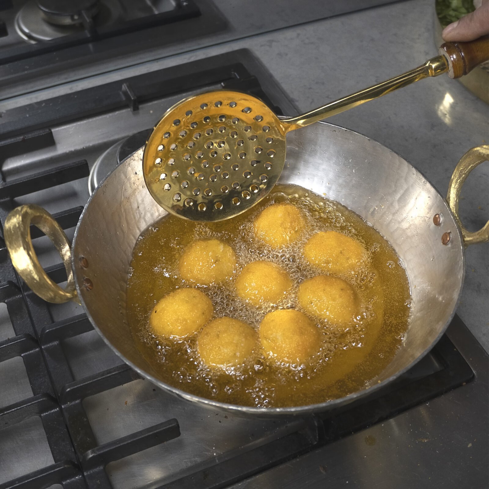 Premium Handmade Brass Kadhai with Lid
