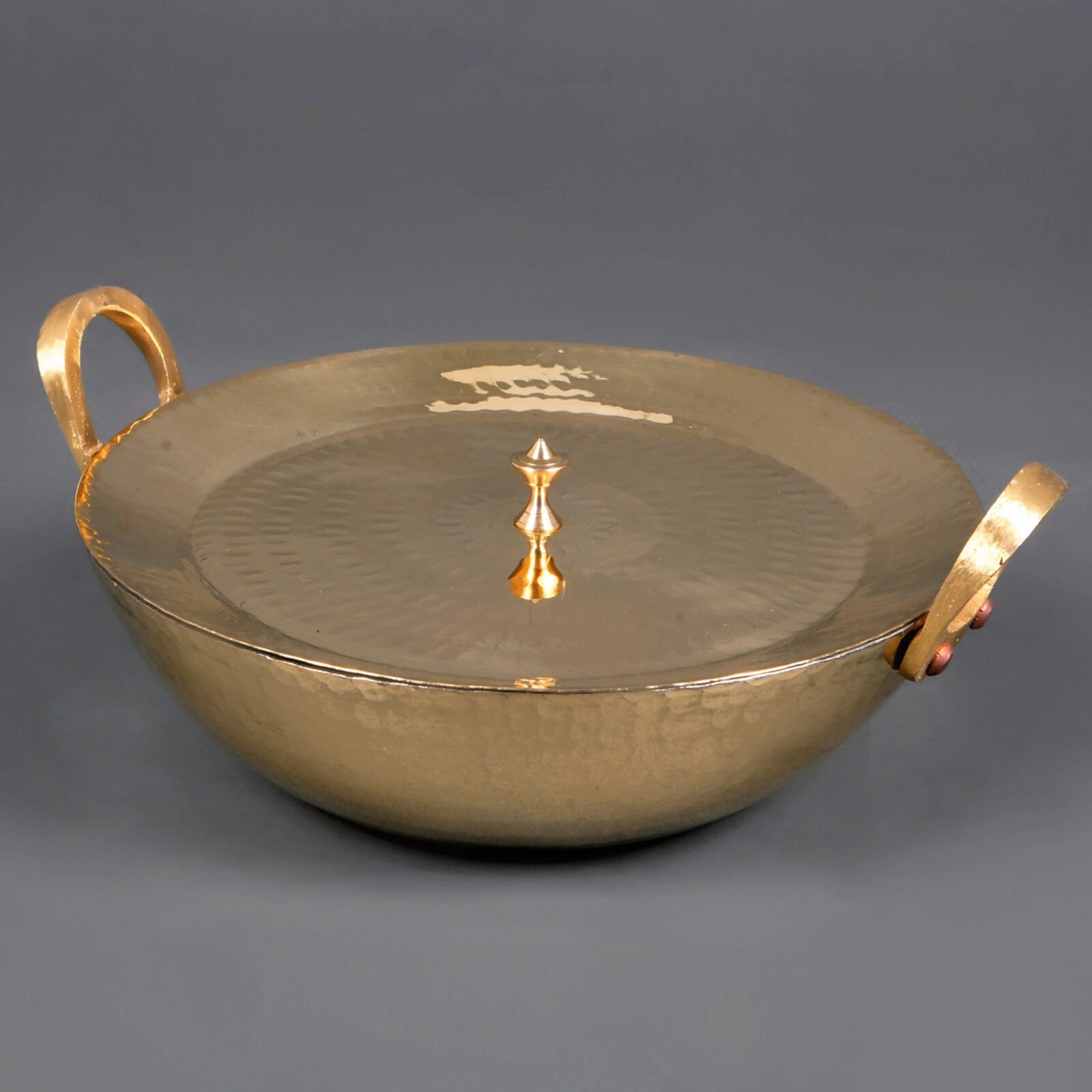 Premium Handmade Kadhai with Lid, Brass Thali 6-Piece Set, Brass Thali Set Australia, Brass Dinner Set, Brass Dinnerware Australia, Traditional Indian Thali Set, Pure Brass Thali, Pital Thali Set, Indian Brass Dinnerware, Brass Plate Set