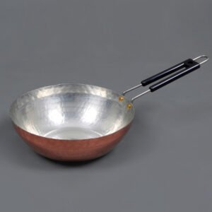 Hand crafted Copper Wok Pan with Wire Handle