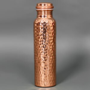 Handcrafted Hammered Copper Water Bottle 1