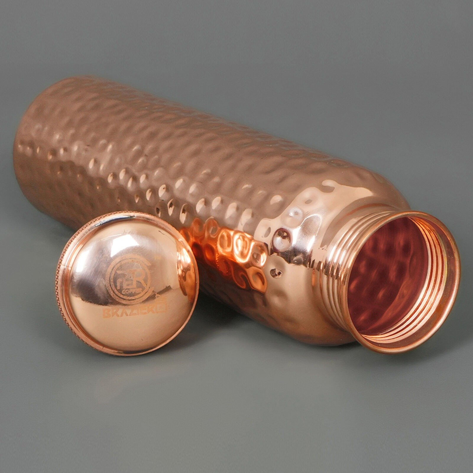 Handcrafted Hammered Copper Water Bottle 2