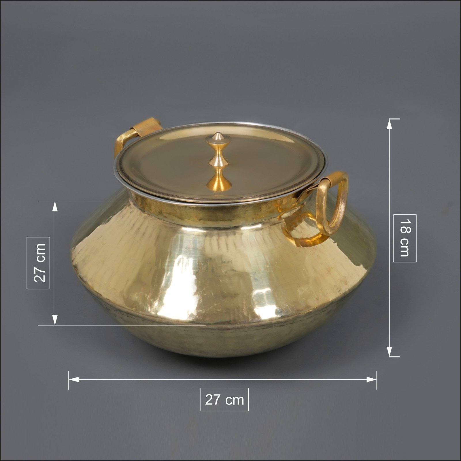 Artisanal Brass Handi (Biryani Vessel) large Artisanal Brass Handi (Biryani Vessel) large