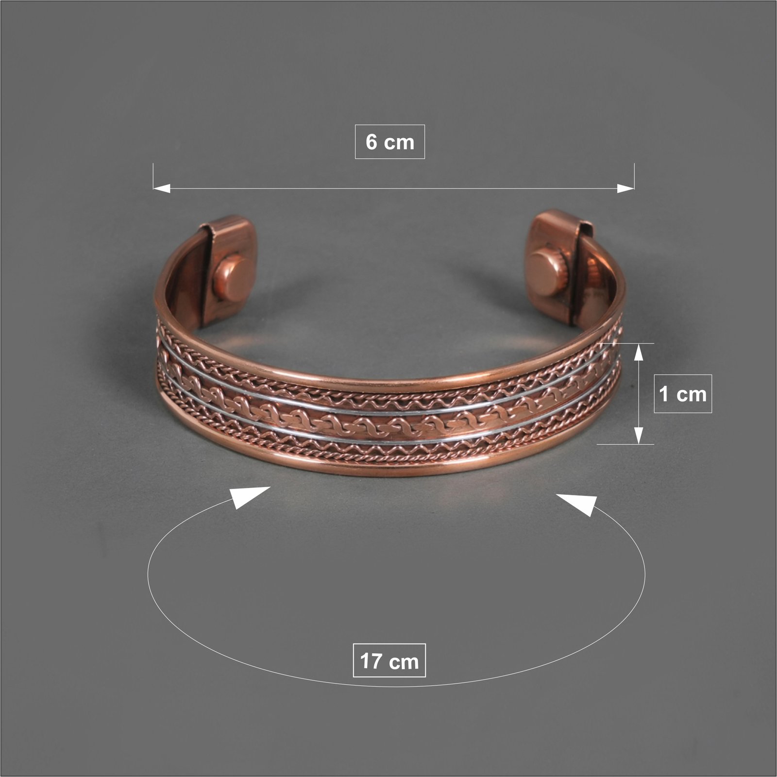 Catenary Styled Magnetic-Copper Bracelet large Catenary Styled Magnetic-Copper Bracelet large