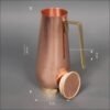 Copper Pitcher With Wooden Lid large