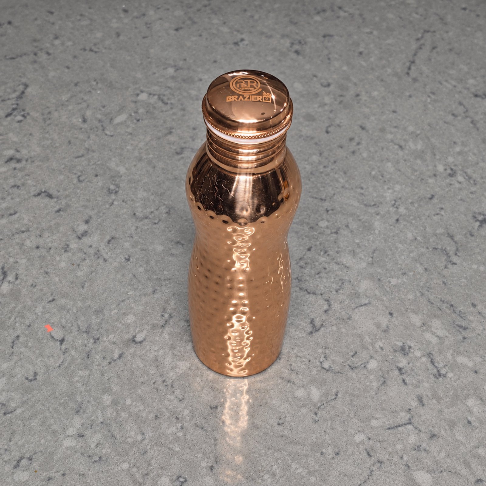 Water Botttle Texture Curve Hammered Copper Bottle - Copper Brazier