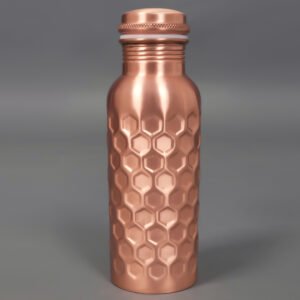 Diamond Style Matte Finish Copper Water Bottle 1
