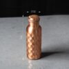 Diamond Style Matte Finish Copper Water Bottle - Image 4