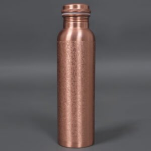 Etched Matte Finish Copper Water Bottle 1
