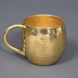 Hammered Brass Mule Mug 1