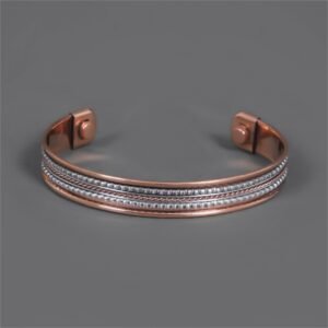 Silver Designed Magnetic-Copper Bracelet large 0
