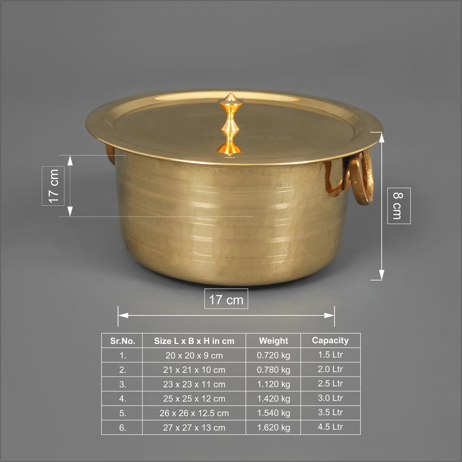 Tin lined Brass Stock Top ( Patila - Topia) large Tin lined Brass Stock Top ( Patila - Topia) large