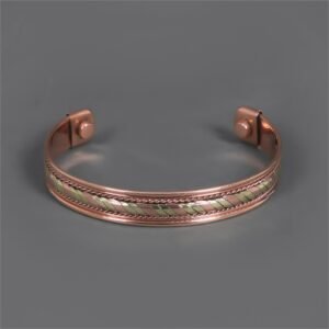 Two toned Magnetic-Copper Bracelet large 0