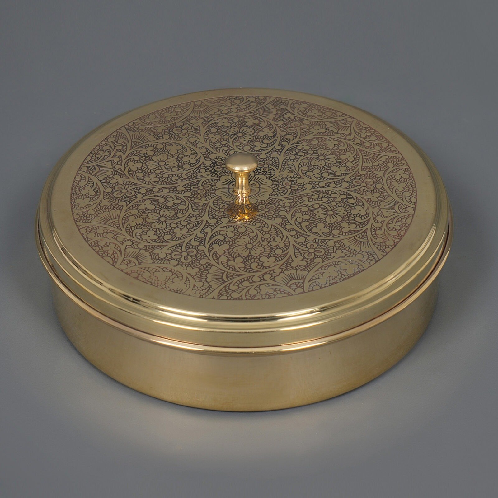 Hand Crafted Engraved Brass Spice box ( Masala Daani ) 1, Brass Spice Box Australia, Brass Masala Daani, Engraved Brass Spice Box, Handmade Brass Masala Box, Indian Spice Box, Brass Masala Dab​ba, Traditional Spice Container, Brass Kitchen Accessories Australia