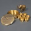 Hand Crafted Engraved Brass Spice box ( Masala Daani ) 3