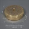 Hand Crafted Engraved Brass Spice box (Masala Daani) large