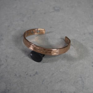 Glossy Hammered Magnetic Copper Bracelet