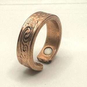 Heritage Scroll Magnetic Copper ring