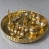 Brass Pooja Thali Set, Brass Pooja Thali Australia, Brass Puja Thali, Brass Aarti Thali, Traditional Brass Pooja Set, Pital Pooja Thali, Indian Pooja Items Australia, Brass Prayer Plate, Diwali Pooja Thali