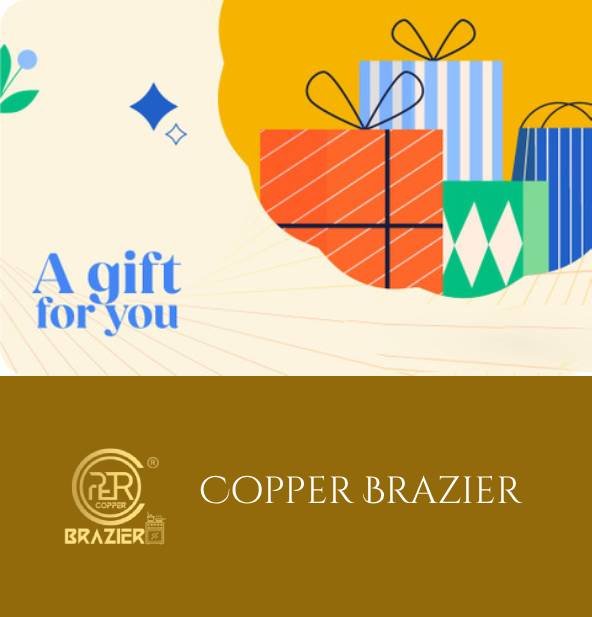 Copper Brazier Gift Card, Gift Card Australia, Copper Brazier Gift Voucher, Copper Cookware Gift Card, Brass Cookware Gifts, Traditional Indian Gifts Australia, Handcrafted Gifts Australia, Online Gift Card